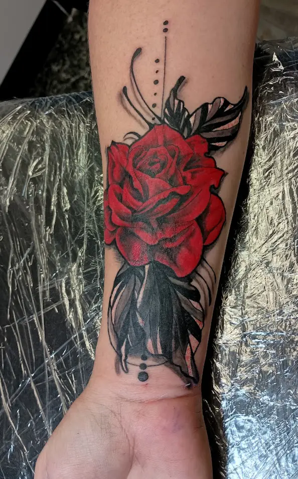 red rose cover up